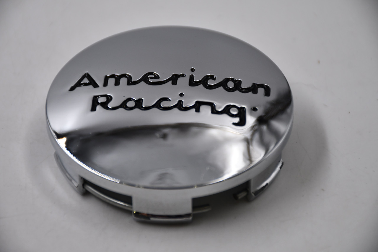 American Racing Chrome w/ Black Lettering Wheel Center Cap Hub Cap 55691775F-1 2.625" Snap In