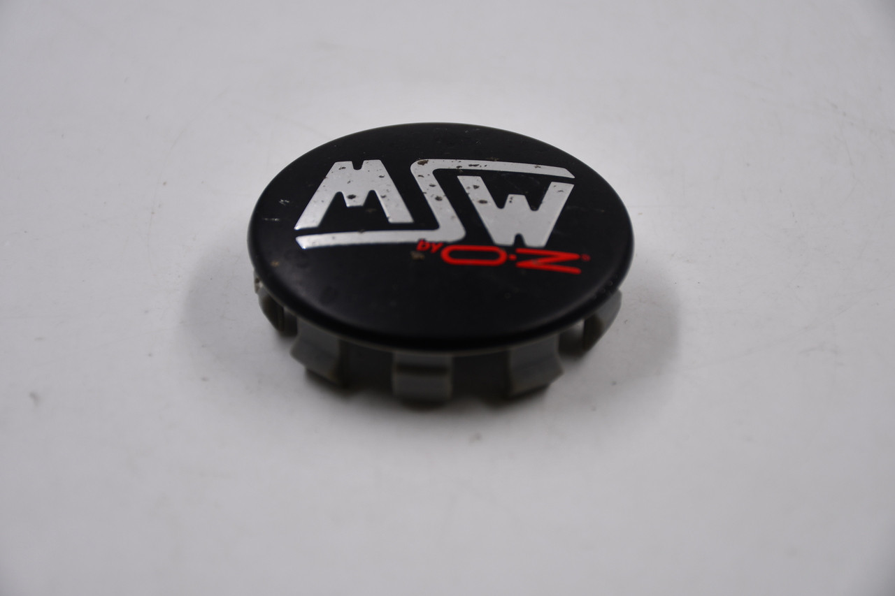 MSW by OZ Black w/ Chrome & Red Logo Wheel Center Cap Hub Cap XC565BW(red) 2.25" Snap In
