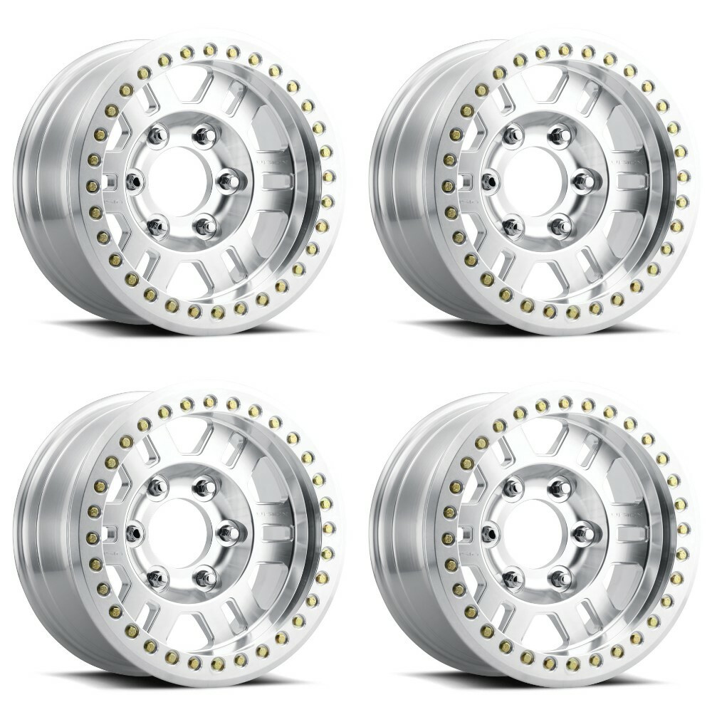 Set 4 17" Vision 398 Manx Forged Beadlock Machined 17x9.5 Wheels  -18mm Rims