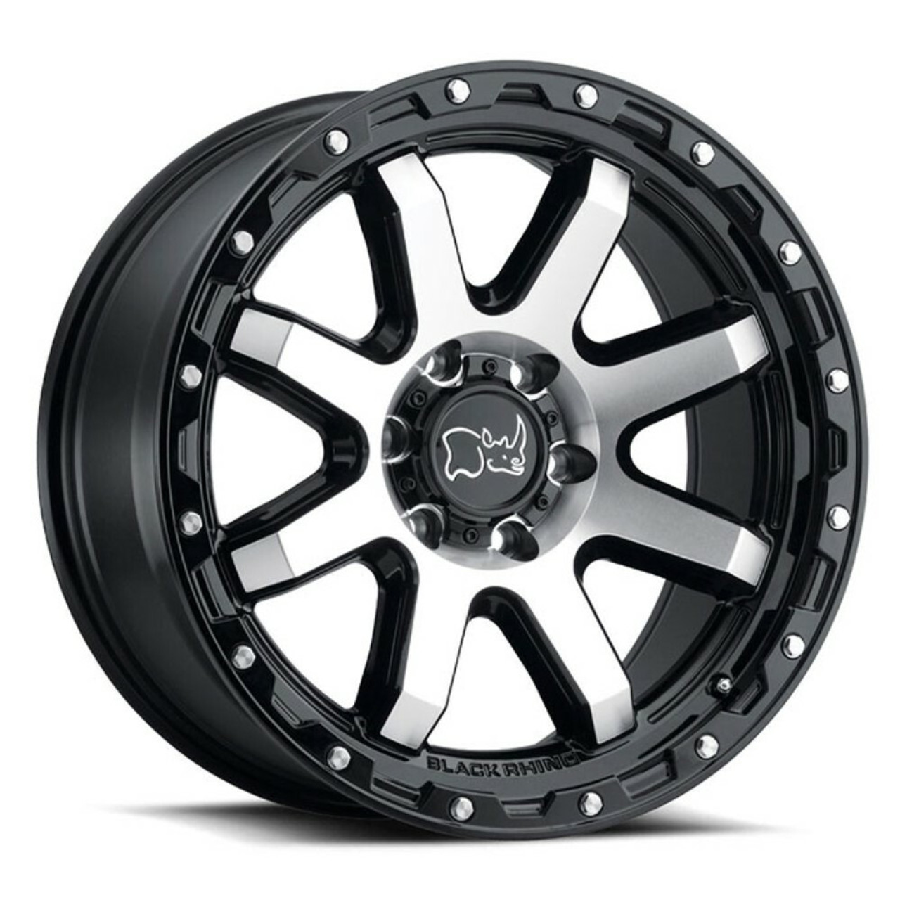 Set 4 Black Rhino Coyote 18x9 5x5 Black Machine Stainless Bolts Wheels 18" -18mm