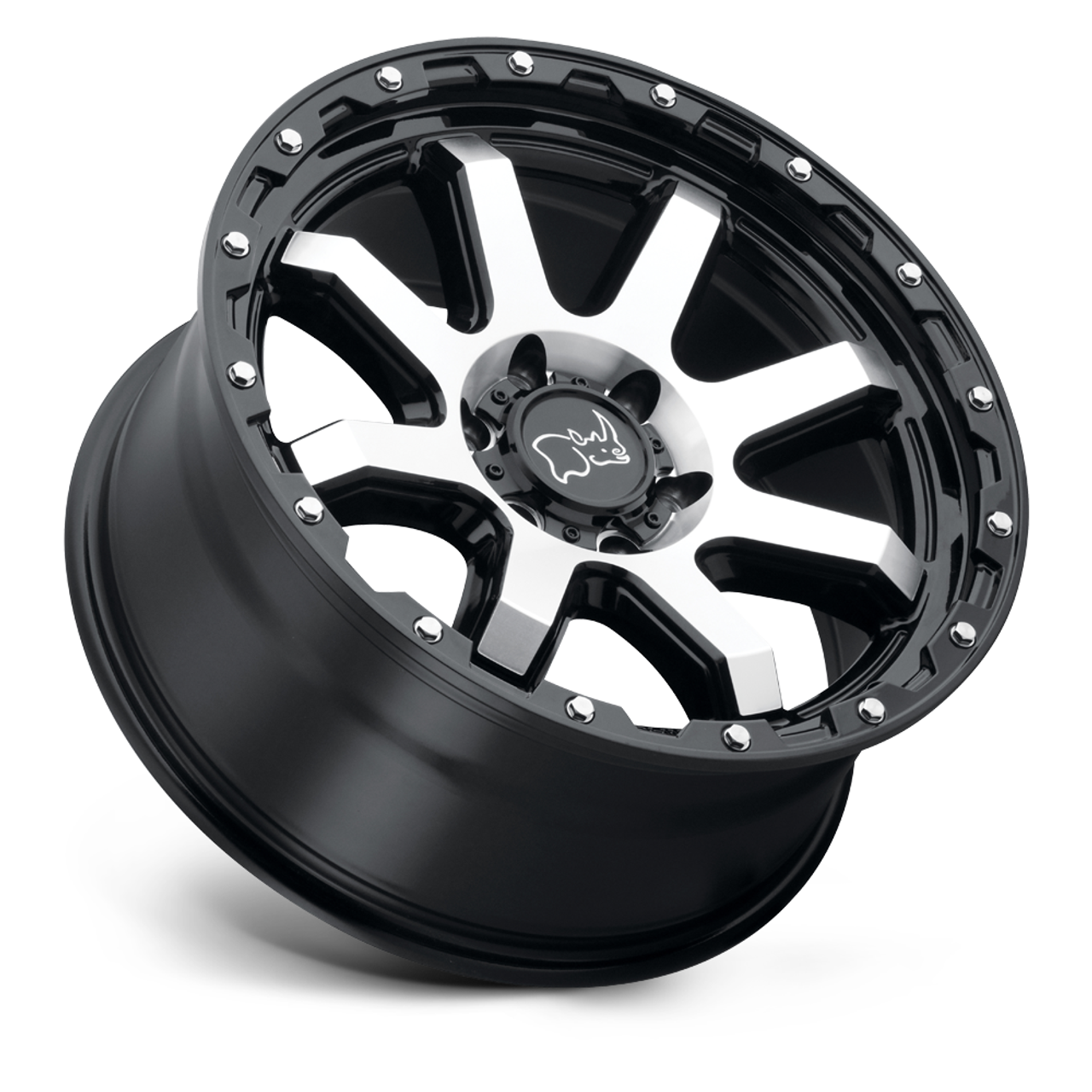 Set 4 Black Rhino Coyote 18x9 5x5 Black Machine Stainless Bolts Wheels 18" -18mm