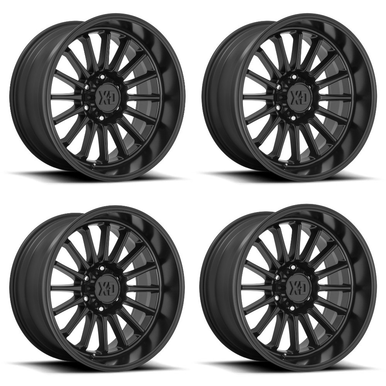 Set 4 XD XD857 Whiplash 20x9 8x6.5 Satin Black Wheels 20" 0mm Rims