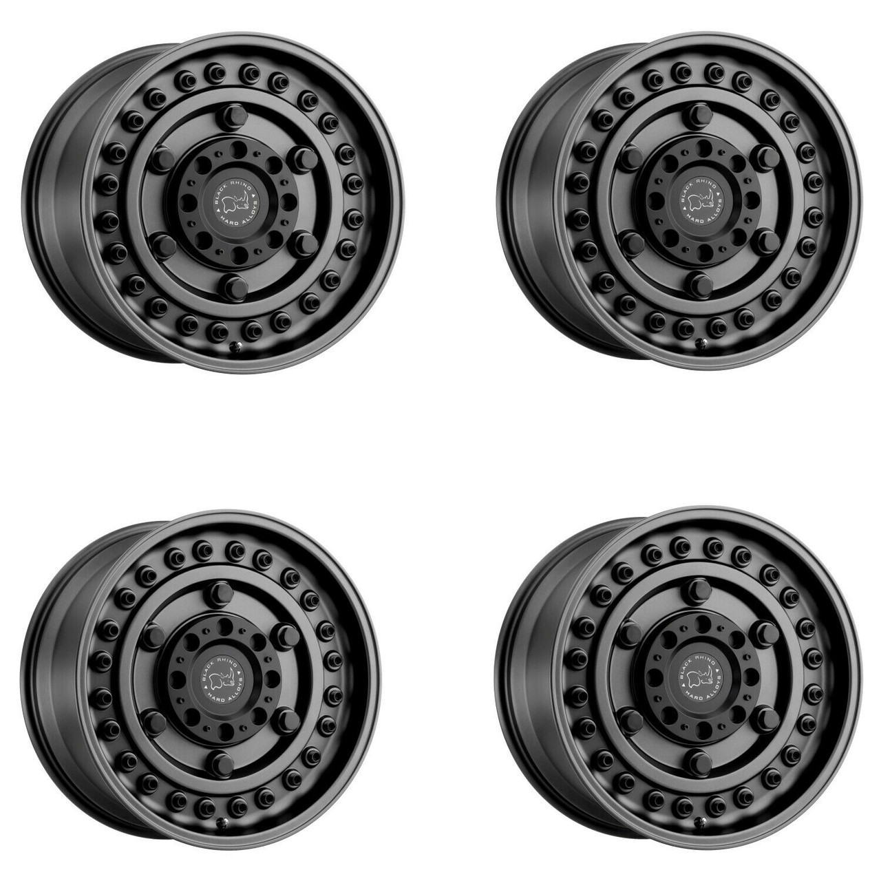 Set 4 Black Rhino Armory 18x9.5 8x170 Gun Black Wheels 18" -18mm For Ford Rims