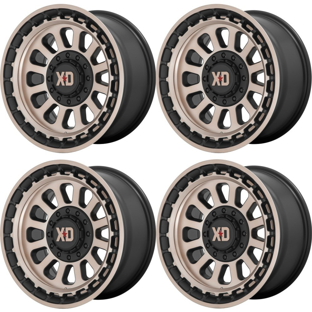Set 4 XD XD856 Omega 17x9 5x5 5x5.5 Satin Black With Bronze Tint Wheels 17" Set 4 XD XD856 Omega 17x9 5x5 5x5.5 Satin Black With Bronze Tint Wheels 17"