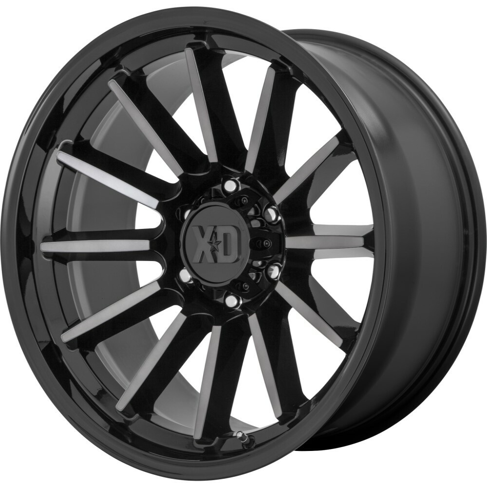 Set 4 XD XD855 Luxe 17x9 6x120 Black Machined With Gray Tint Wheels 17" 18mm
