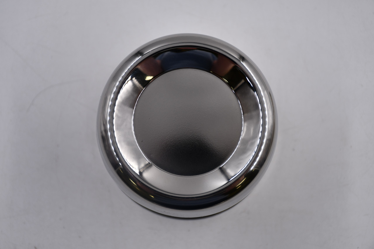 Topline Chrome Wheel Center Cap Hub Cap C141S 3.625" Push Thru, No Logo/Insert