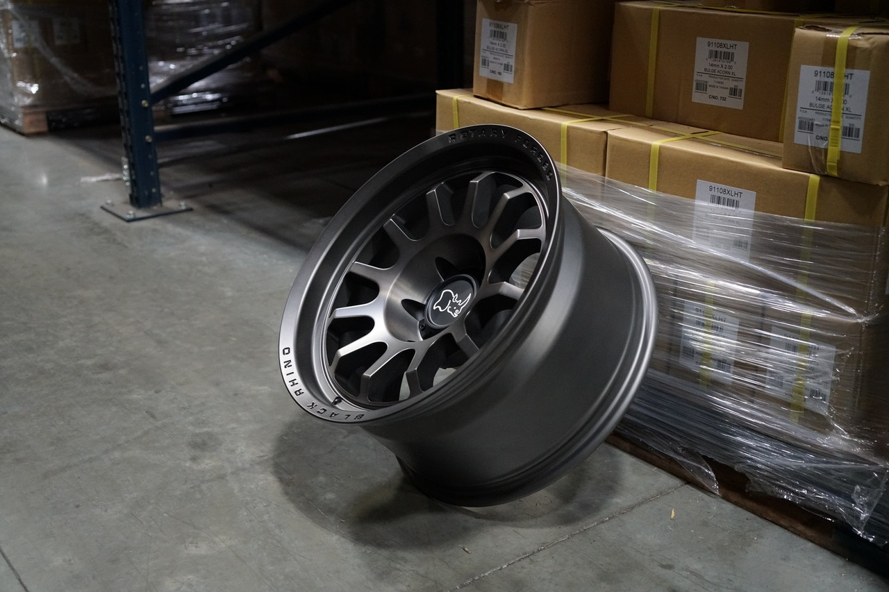 Set 4 Black Rhino Rapid 18x9.5 5x5 Matte Brushed Gunmetal Wheels 18" -18mm Rims