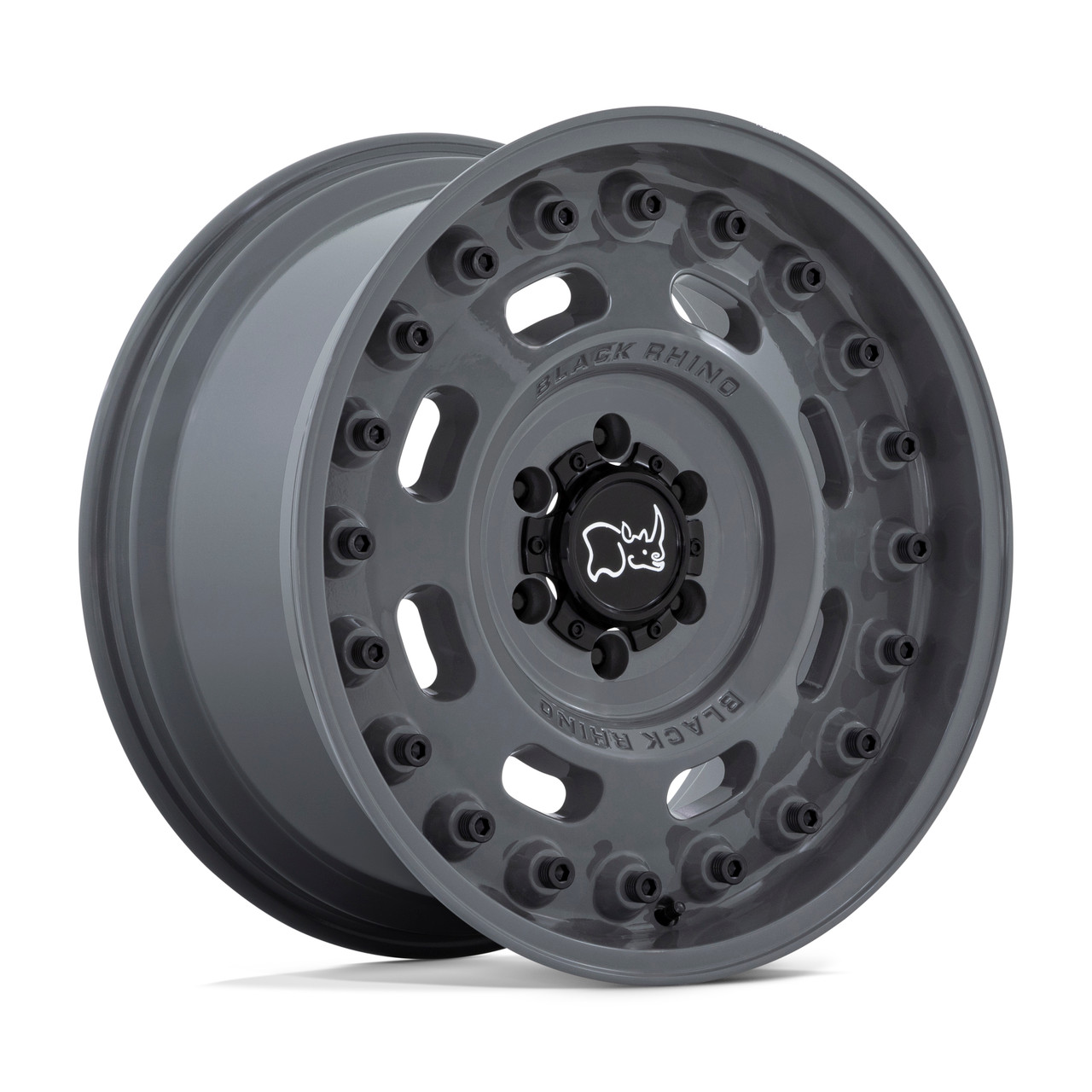 Set 4 Black Rhino Axle 18x9.5 8x6.5 Battleship Gray Wheels 18" -18mm Lifted Rims