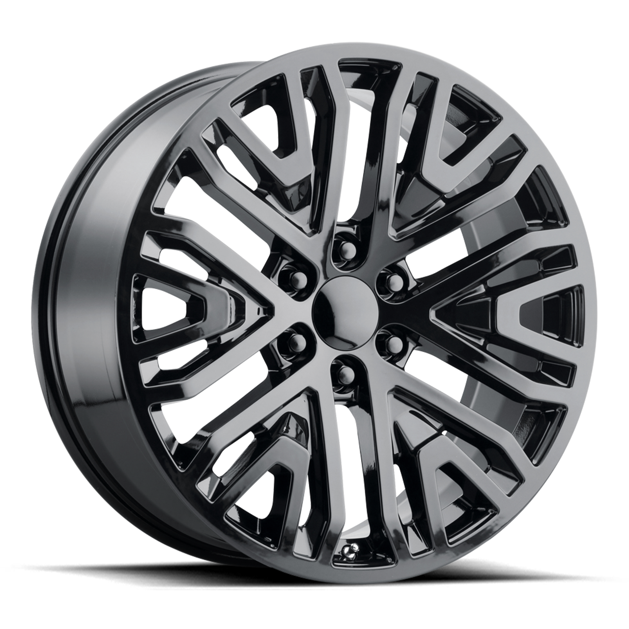 Set 4 Performance Replicas PR197 22x9 6x5.5 Gloss Black Wheels 22" 28mm Rims