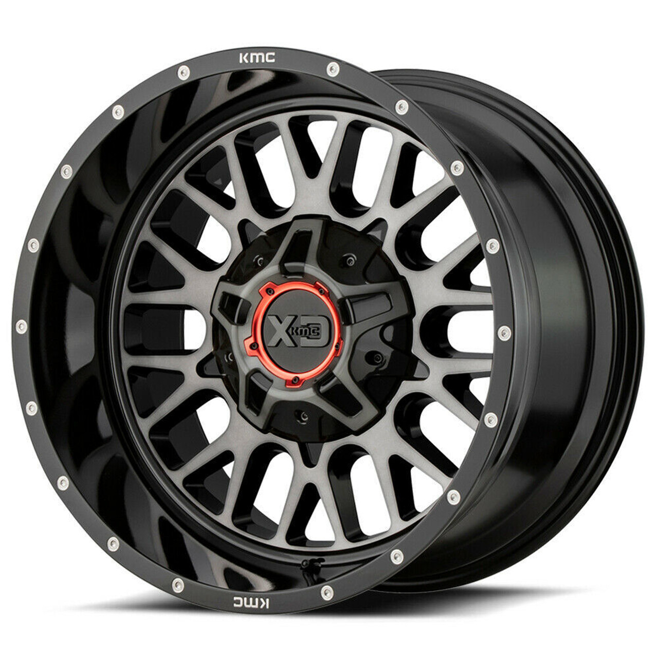 Set 4 XD XD842 Snare 20x10 5x5 5x5.5 Gloss Black Gray Tint Wheels 20" -18mm Rims