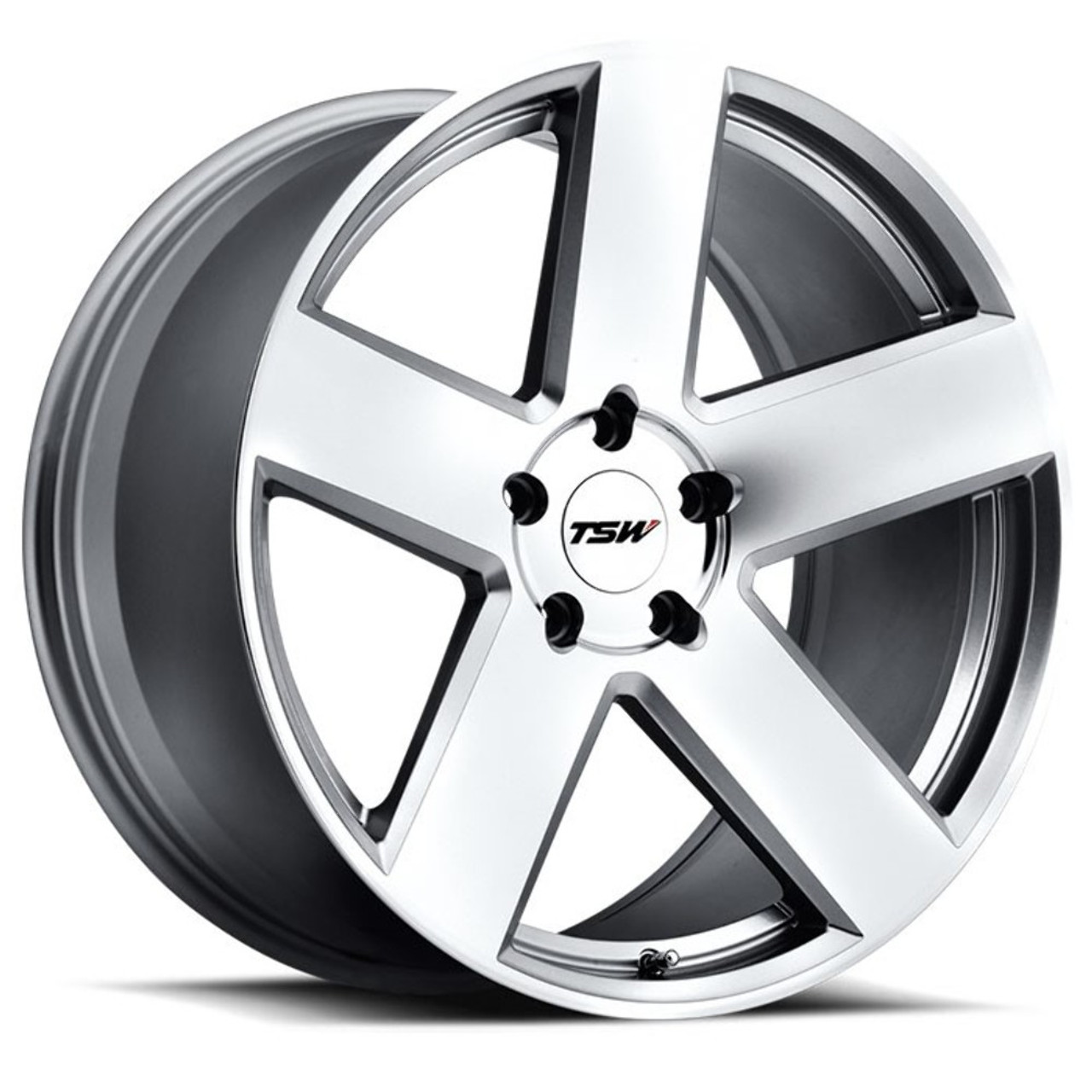 Set 4 19" TSW Bristol Silver Mirror Cut Face 19x8.5 5x4.5 Wheels 20mm Truck Rims