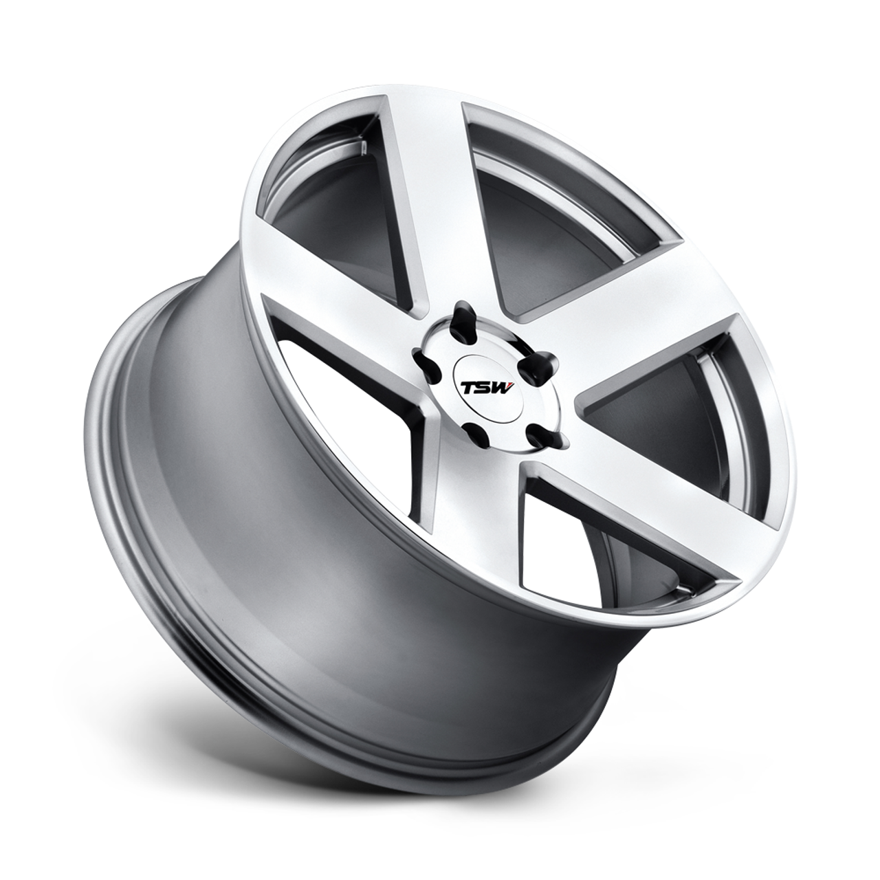 Set 4 19" TSW Bristol Silver Mirror Cut Face 19x8.5 5x4.5 Wheels 20mm Truck Rims