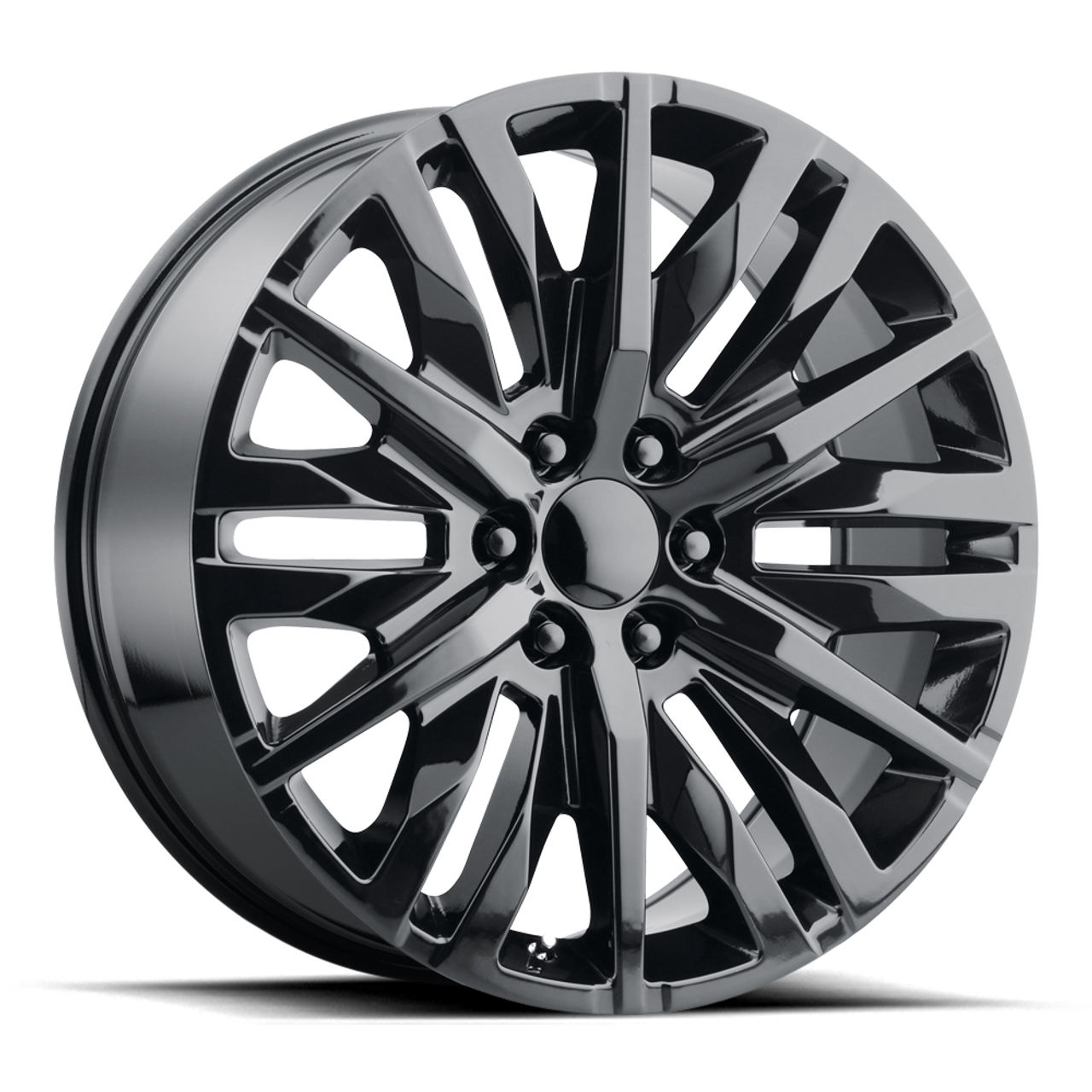 Set 4 Performance Replicas PR198 20x9 6x5.5 Gloss Black Wheels 20" 24mm Rims