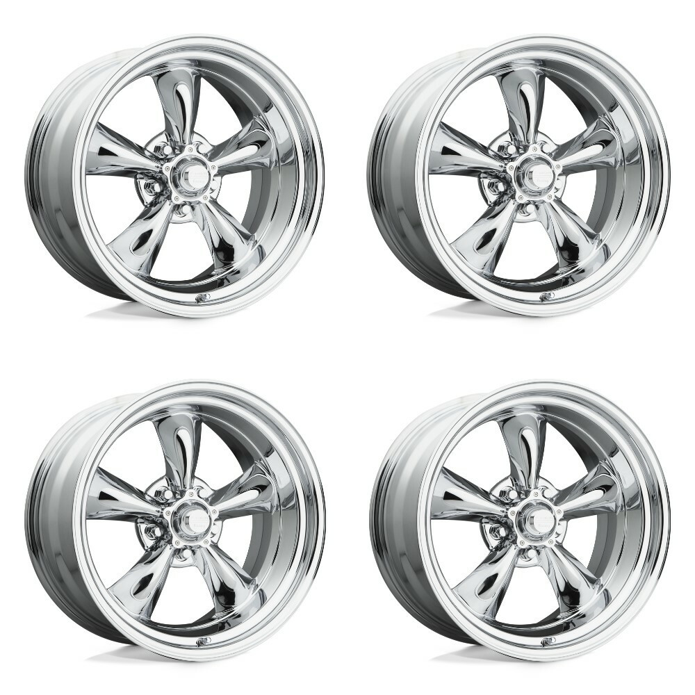 Set 4 American Racing VN615 Torq Thrust II 20x8 5x4.75 Chrome Wheels 20" 0mm