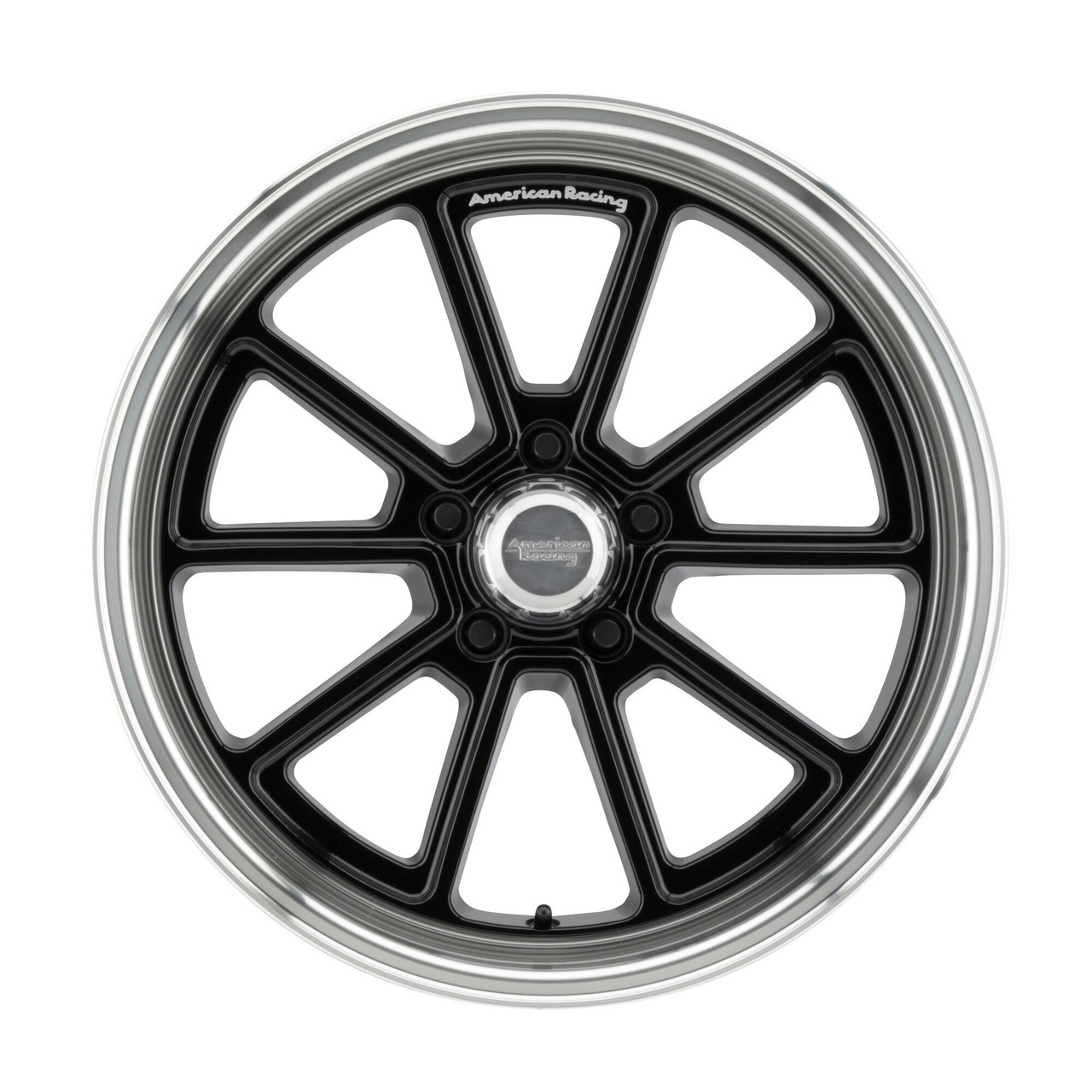 Set 4 American Racing Vintage VN510 Draft 18x8 5x4.75 Black Diamond Rims 18" 0mm