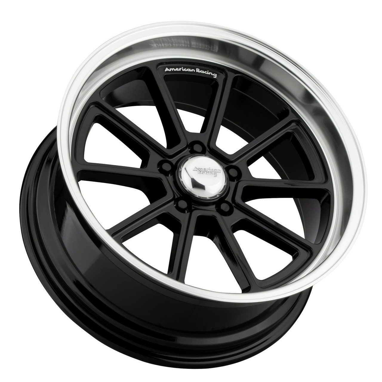 Set 4 American Racing Vintage VN510 Draft 18x8 5x4.75 Black Diamond Rims 18" 0mm