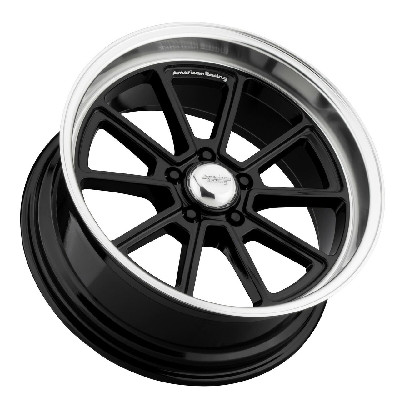 Set 4 20" American Racing Vintage VN510 Draft 20x8.5 5x4.75 6mm Black Diamond