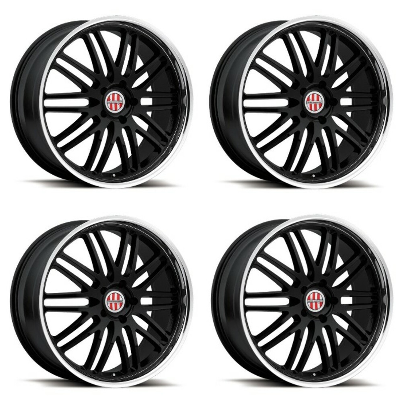 Set 4 Victor Equipment Lemans 20x11 5x130 Black W  Mirror Wheels 20" 49mm