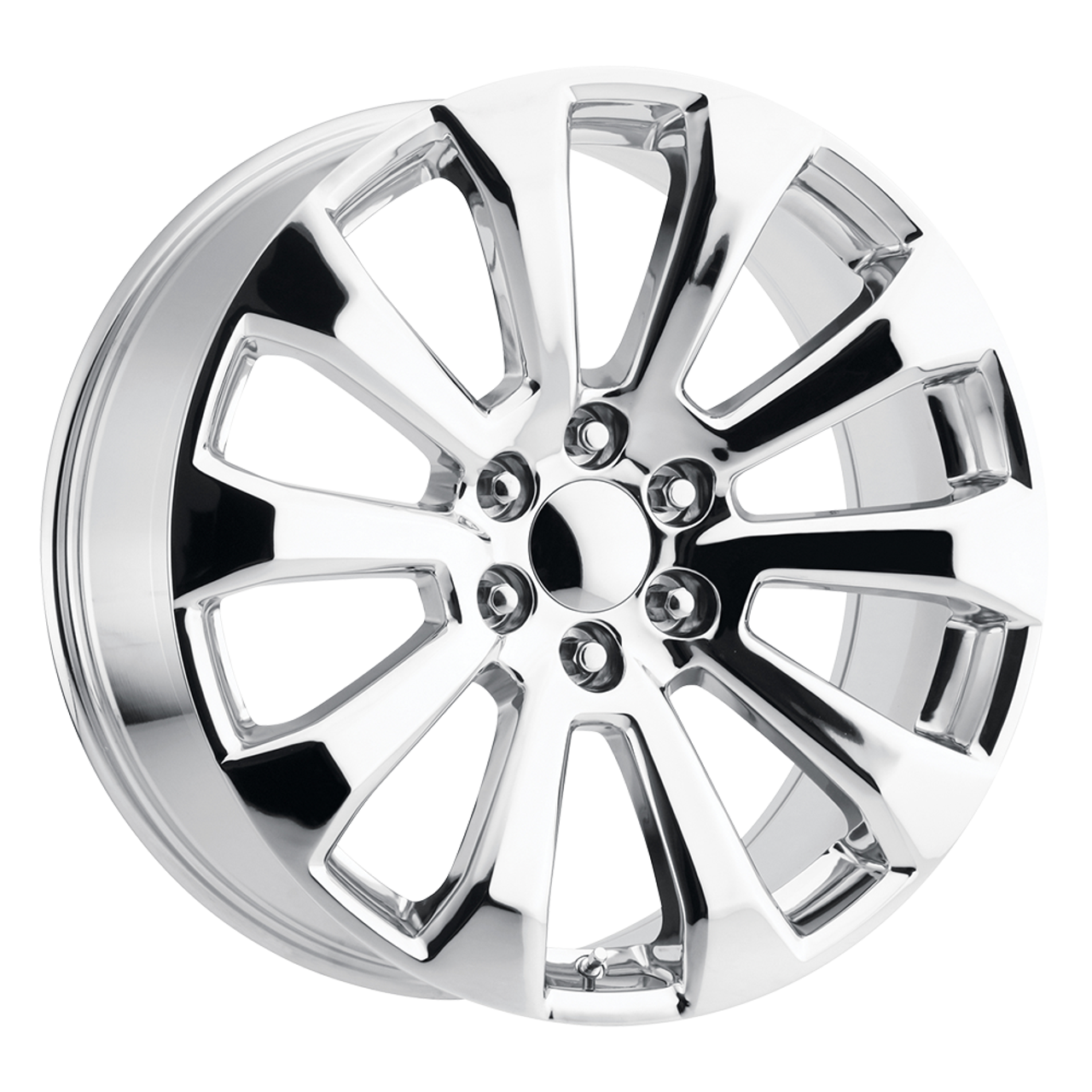 Set 4 Performance Replicas PR204 22x9 6x5.5 Chrome Wheels 22" 28mm Rims