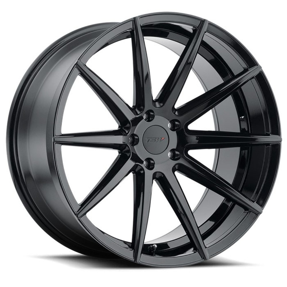 Set 4 TSW Clypse 20x8.5 5x4.5 Gloss Black Wheels 20" 20mm Rims