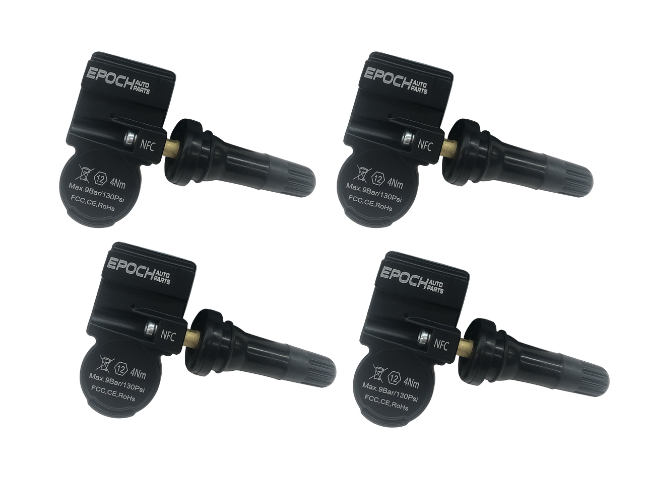 Set 4 TPMS Tire Pressure Sensors 433Mhz Rubber fits 03-04 Ford Expedition