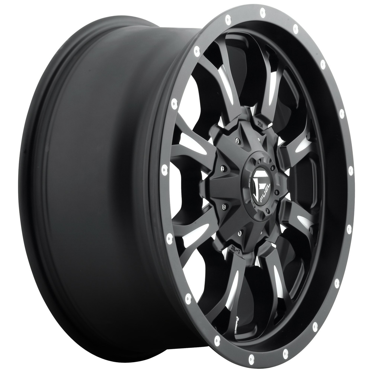 Fuel 1PC D517 Krank 17x9 8x6.5 Matte Black Milled Wheel 17" -12mm Rim
