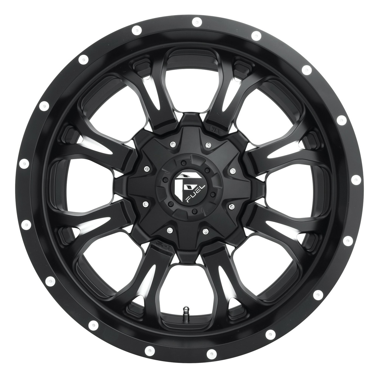Fuel 1PC D517 Krank 17x9 8x6.5 Matte Black Milled Wheel 17" -12mm Rim