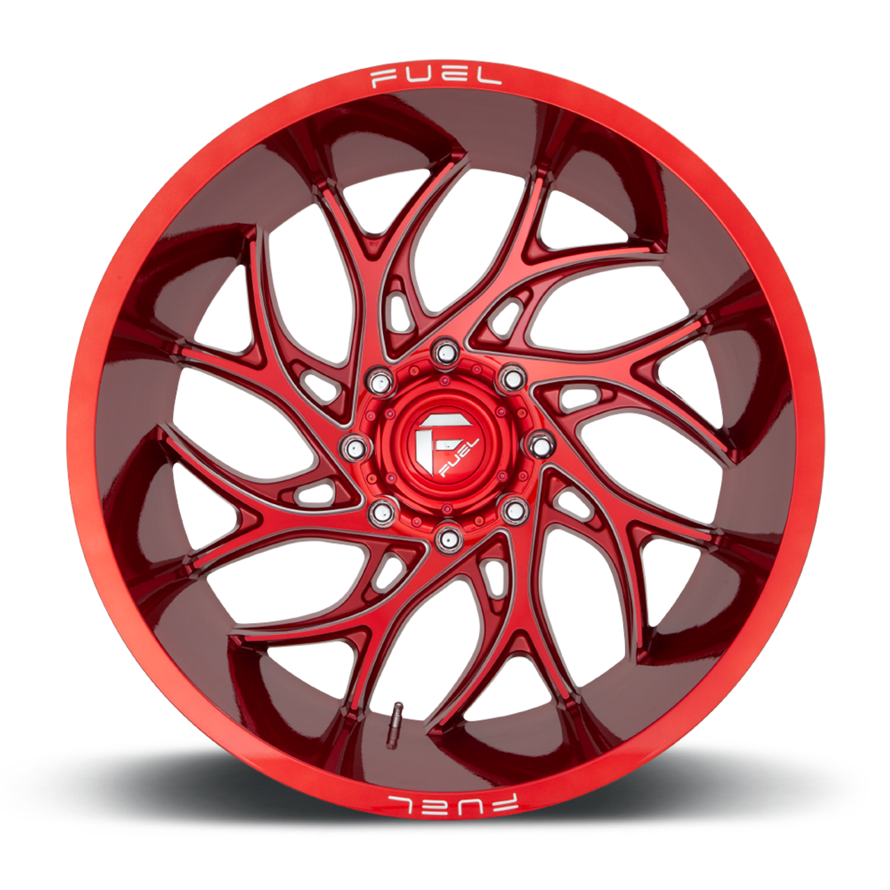 Fuel 1PC D742 Runner 22x10 8x6.5 Candy Red Milled Wheel 22" -18mm Rim