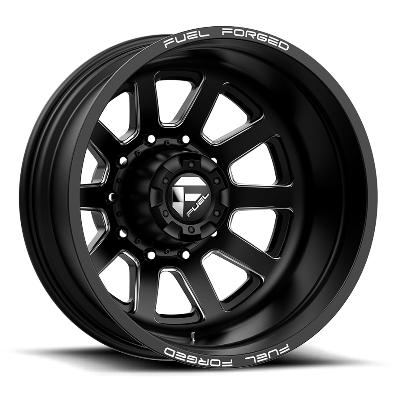 Fuel Mono DE09 FF09D 22x8.25 8x200 Matte Black Milled Wheel 22" -202mm Rim