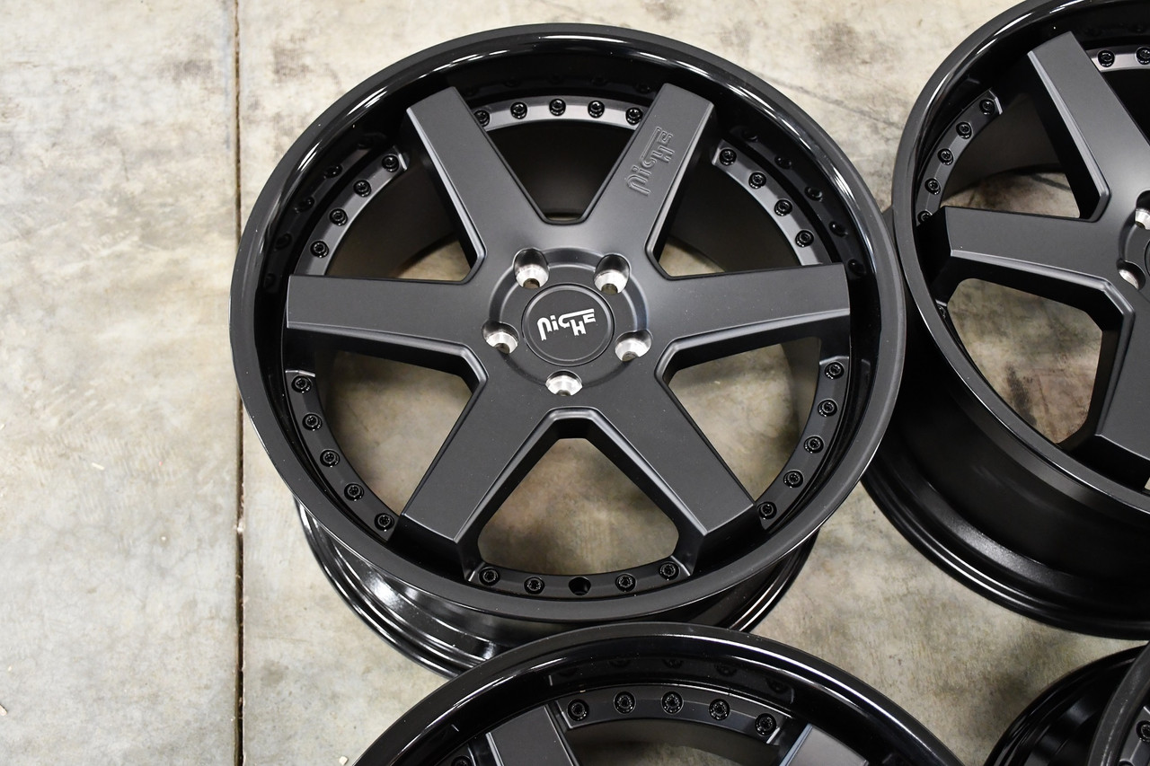Niche 1PC M192 Altair 19x10 5x120 Gloss Black Matte Black Wheel 19" 40mm Rim