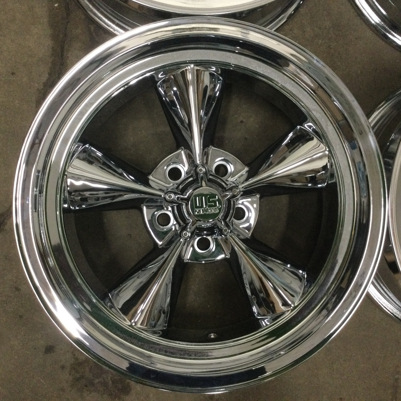 US Mag 1PC U104 Standard 15x7 5x4.5 Chrome Plated Wheel 15" -6mm Rim