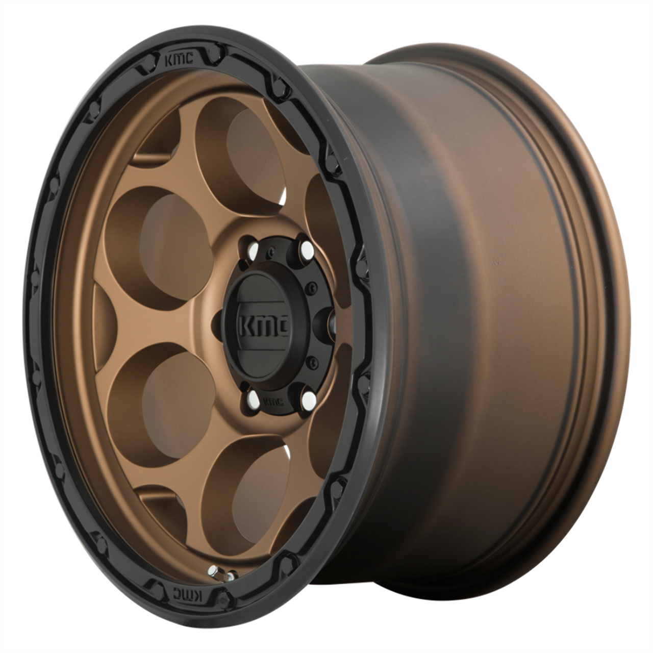 KMC KM541 Dirty Harry 17x8.5 5x5.0 Matte Bronze Black Lip Wheel 17" 18mm