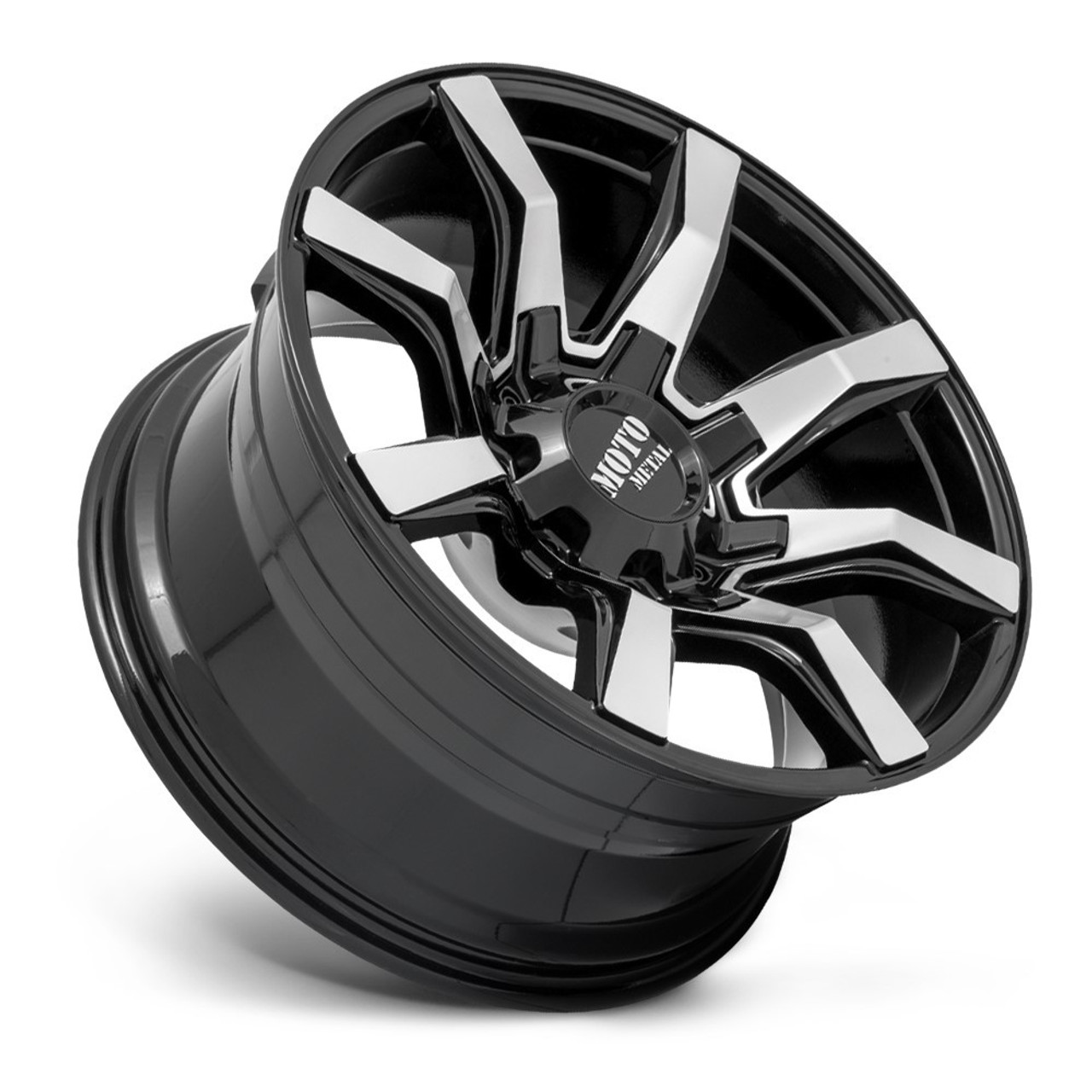 Moto Metal MO804 Spider 20x10 5x5.5 5x150 Gloss Black Machined Wheel 20" -18mm