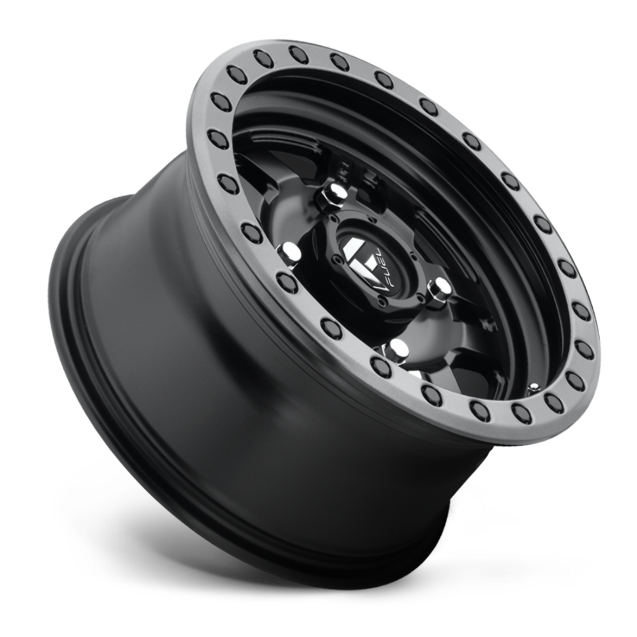 15" Fuel UTV D557 Anza 15x7 4x137 Matte Black Gunmetal Ring Wheel 38mm Rim