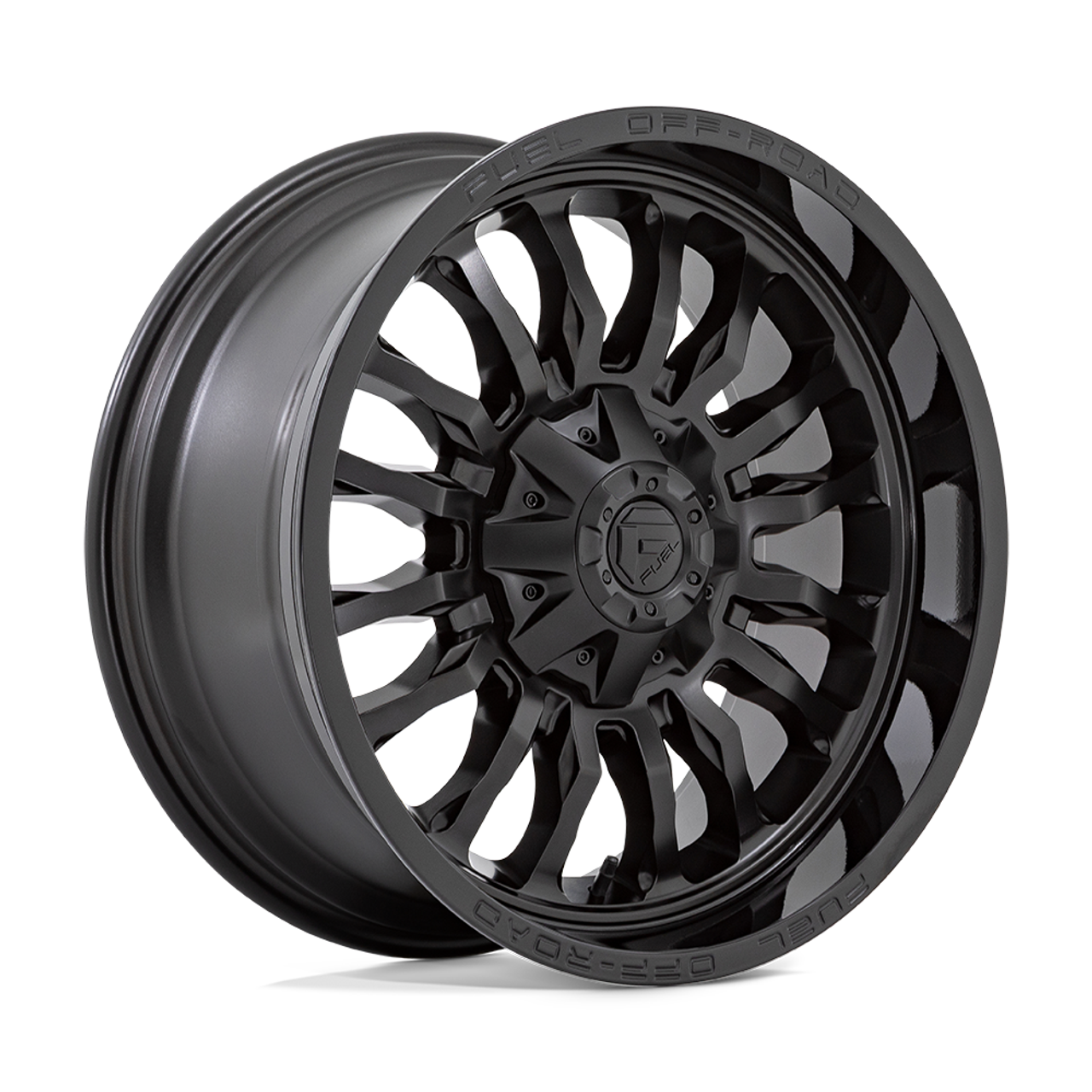 20" Fuel D796 Arc 20x10 8x6.5 Matte Black Gloss Black Lip Rim -18mm Lifted Wheel