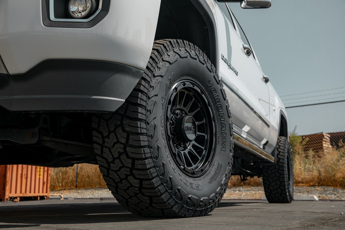 17" KMC KM542 Impact 17x8 6x4.5 35mm Satin Black Wheel Offroad Truck SUV Rim