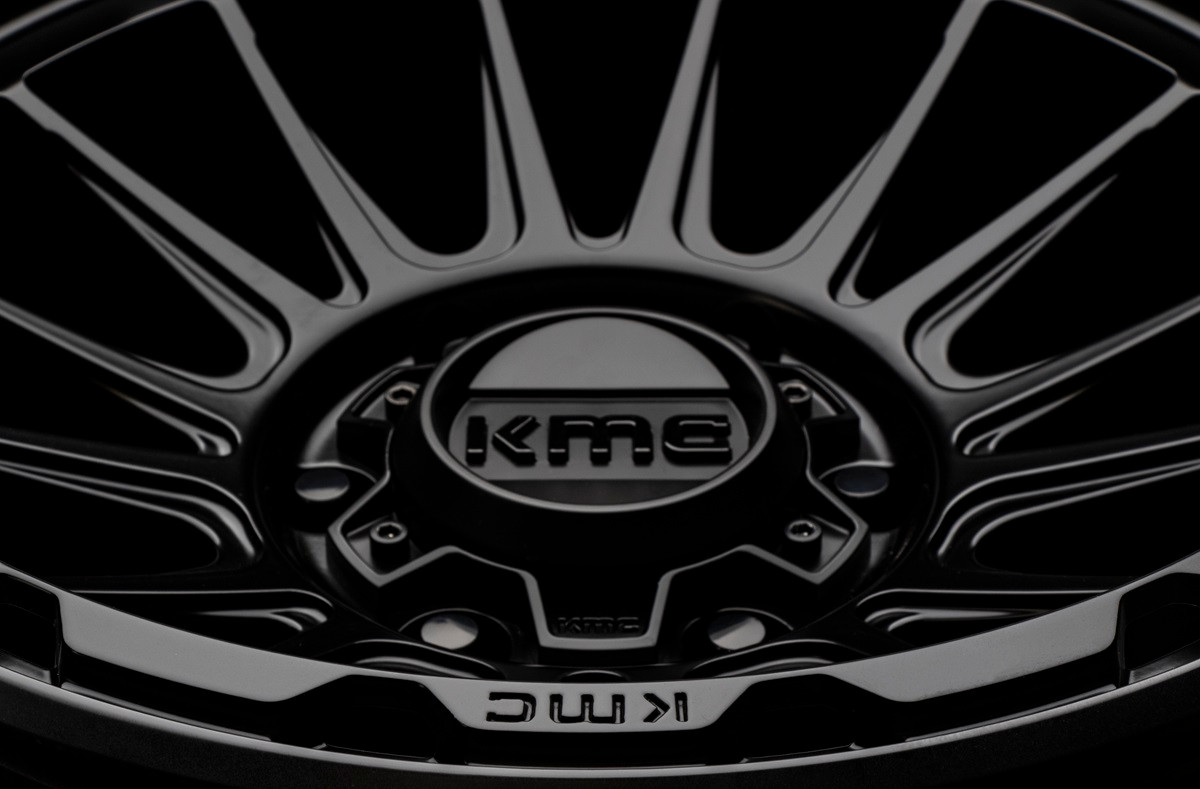 17" KMC KM542 Impact 17x8 6x4.5 35mm Satin Black Wheel Offroad Truck SUV Rim
