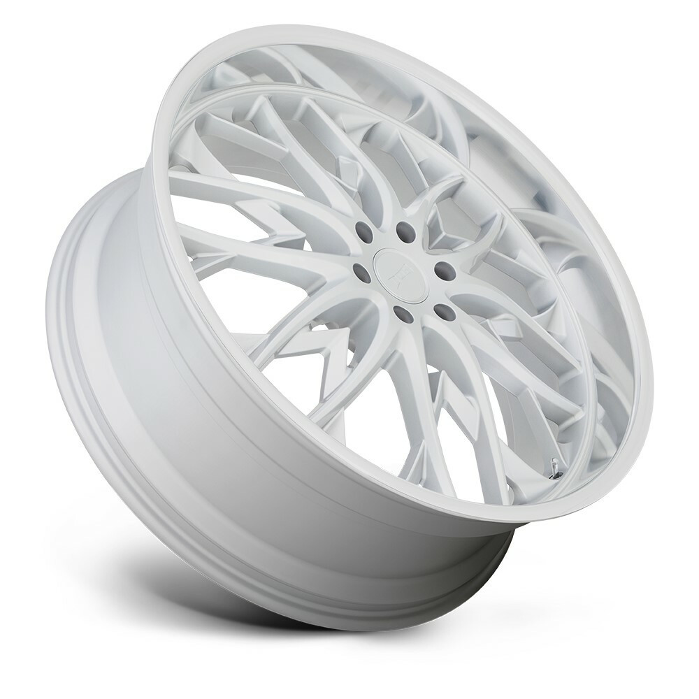 DUB 1PC S264 OG 22x9.5 6x5.5 Silver With Diamond Cut Lip Wheel 22" 25mm Rim
