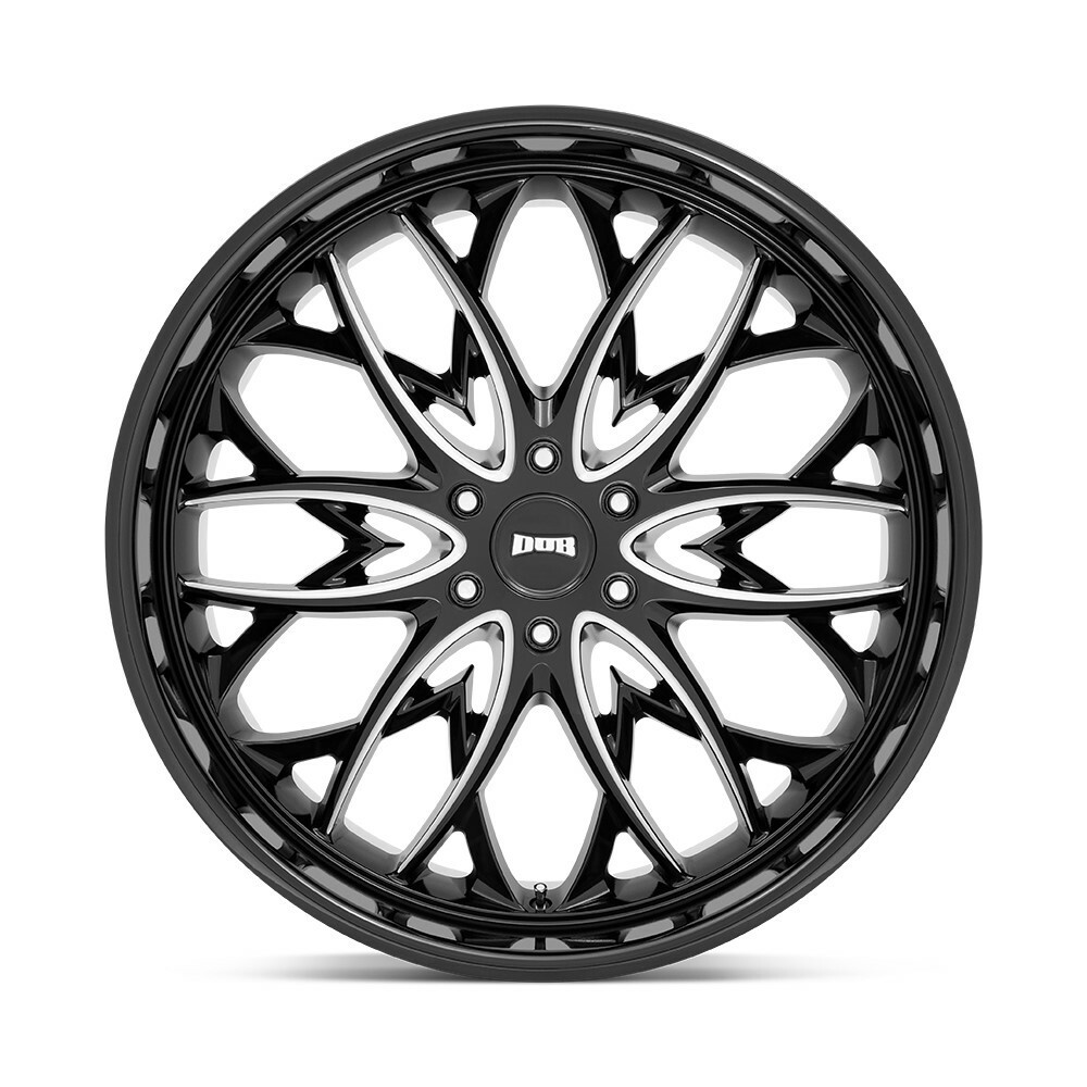 Set 4 DUB S263 OG 24x10 6x135 Gloss Black Milled 24" 30mm For Ford Lincoln Rims