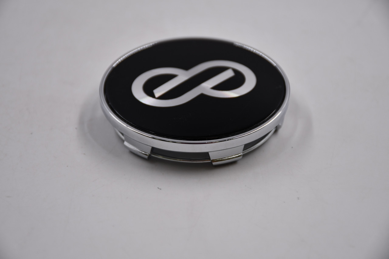 Enkei Chrome w/ Black & Chrome Logo Wheel Center Cap Hub Cap PCL48(U) 2.5" Snap In