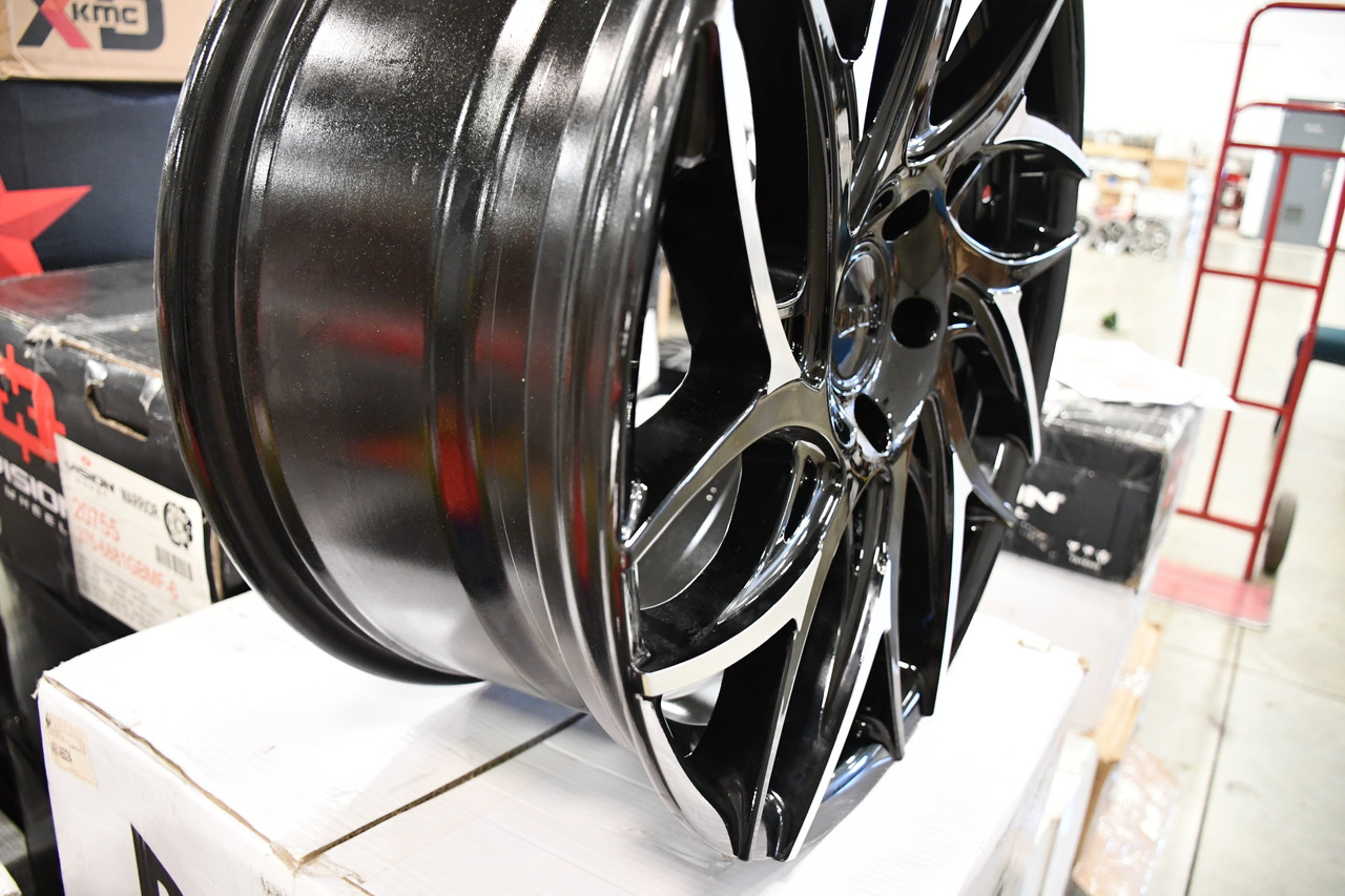 Set 4 DUB  S259 G.O.A.T. 24x10 6x135 Gloss Black Machined Spokes Wheels 24" 30mm