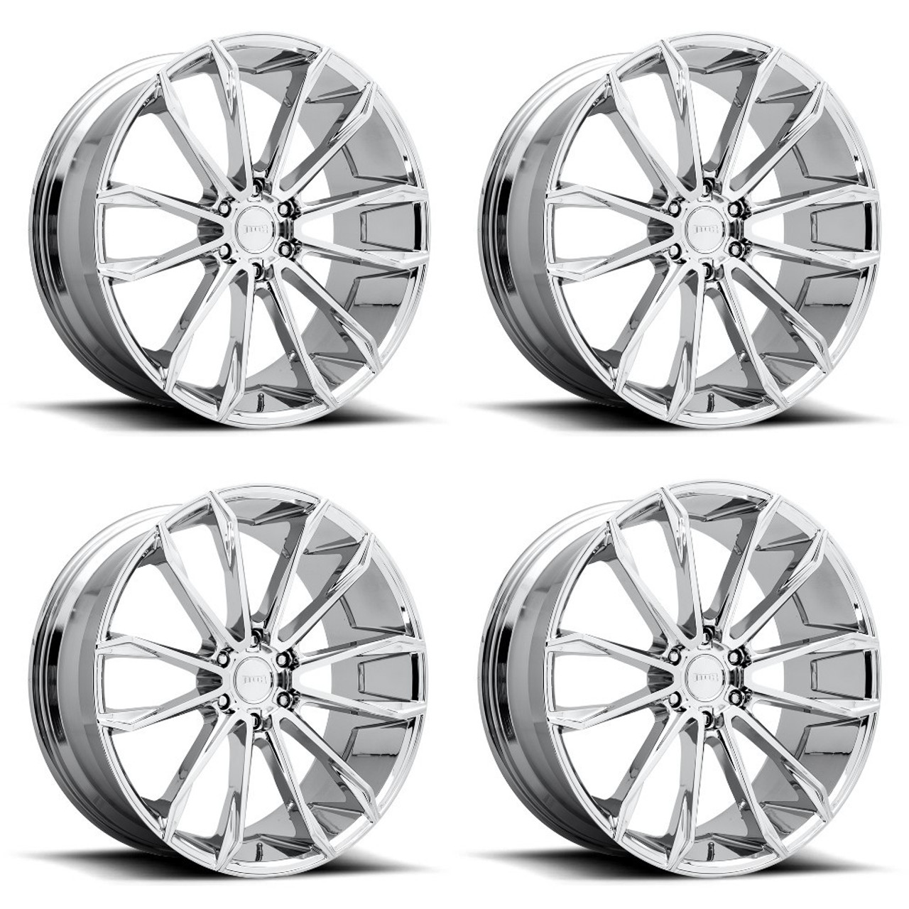 Set 4 DUB S251 Clout 24x10 6x5.5 Chrome Plated Wheels 24" 30mm For Nissan Rims