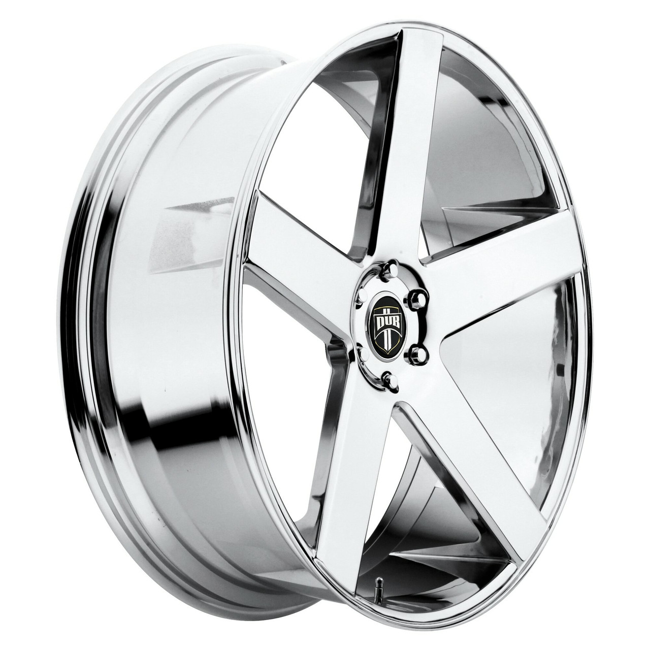 Set 4 DUB S115 Baller 26x9 5x5 Chrome Plated Wheels 26" 15mm For Chevy GMC Rims