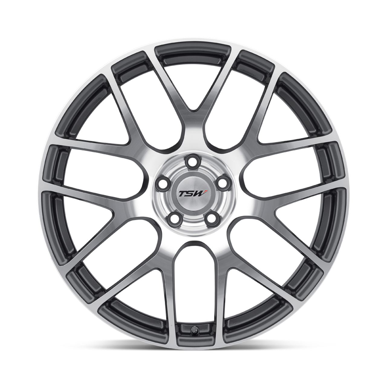 TSW Nurburgring 21x10.5 5x4.25 Gunmetal W/ Mirror Cut Face Wheel 21" 45mm Rim