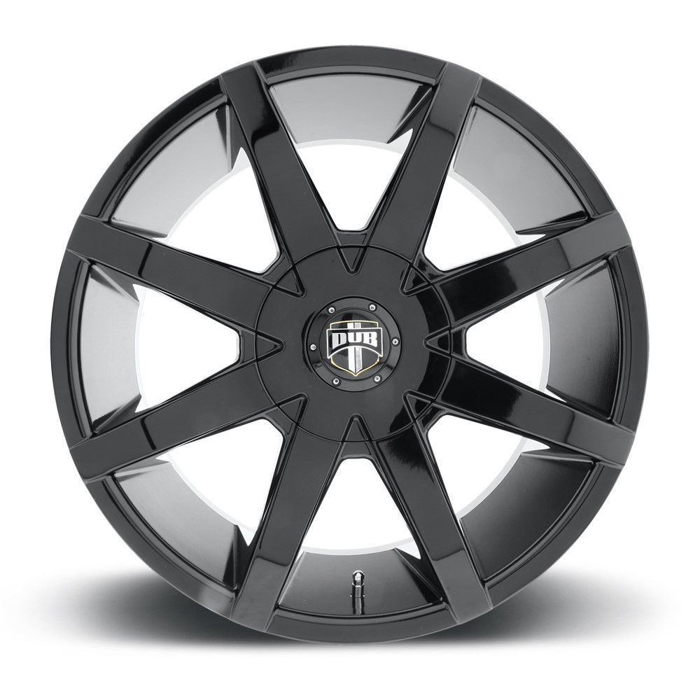 Set 4 DUB S110 Push 20x8.5 5x4.25 5x4.5 Gloss Black Wheels 20" 45mm Rims