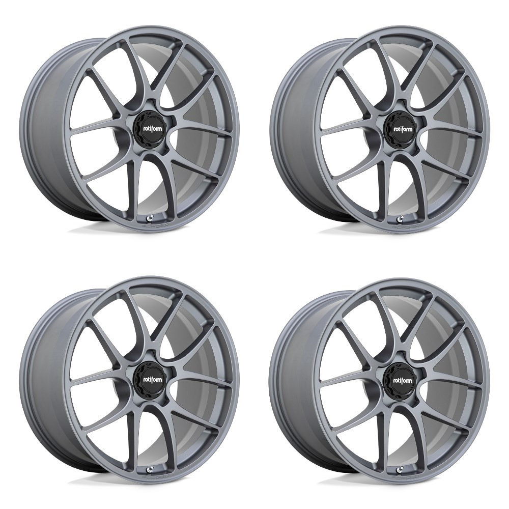 Set 4 Rotiform R901 Ltn 20x11 5x120 Satin Titanium Wheels 20" 43mm Rims