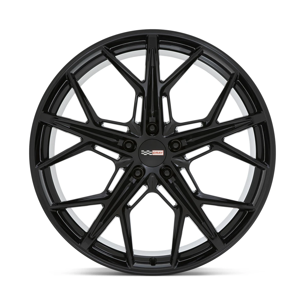 Set 4 21" Cray Hammerhead 21x12 5x120 Gloss Black Wheels 52mm For Corvette Rims