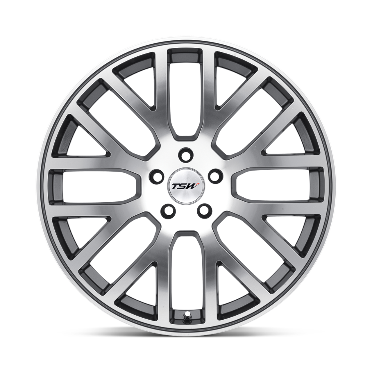 TSW Donington 22x10.5 5x120 Gunmetal Mirror Cut Face Wheel 22" 25mm Rim