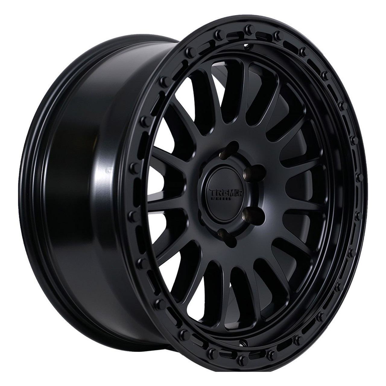 Tremor 104 Aftershock 17x8.5 8x6.5 0mm Satin Black Offroad Wheel 104-785810SB
