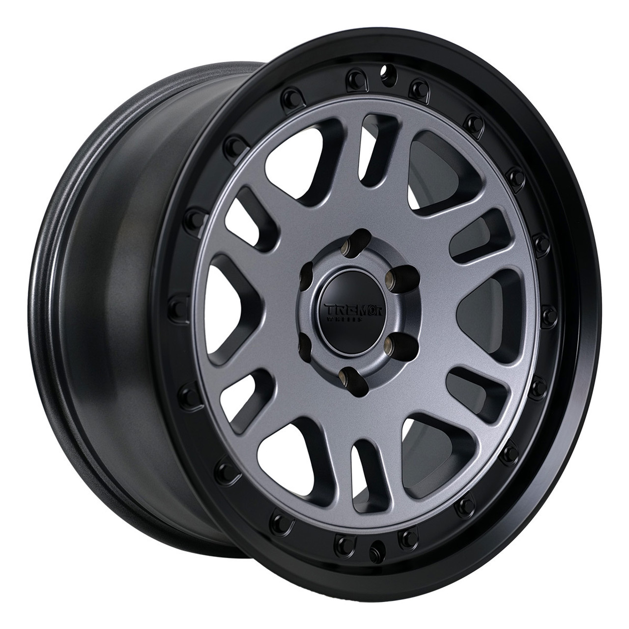 17" Tremor 105 Shaker Graphite Grey Black Lip Wheel 17x8.5 6x135 0mm Truck Suv